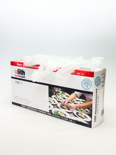 Einmalhandschuhe Vinyl, ungepudert, 100 Stück Dispenser